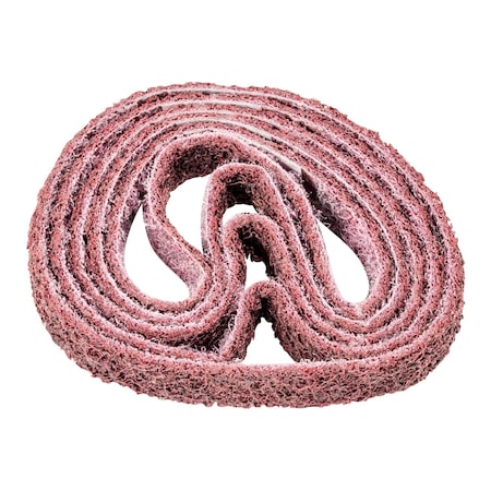 Pferd Sanding Belt, 1/2" W, 12" L, Surface Conditioning, Aluminum Oxide, 180 M Grit, Medium, Polivlies 43644